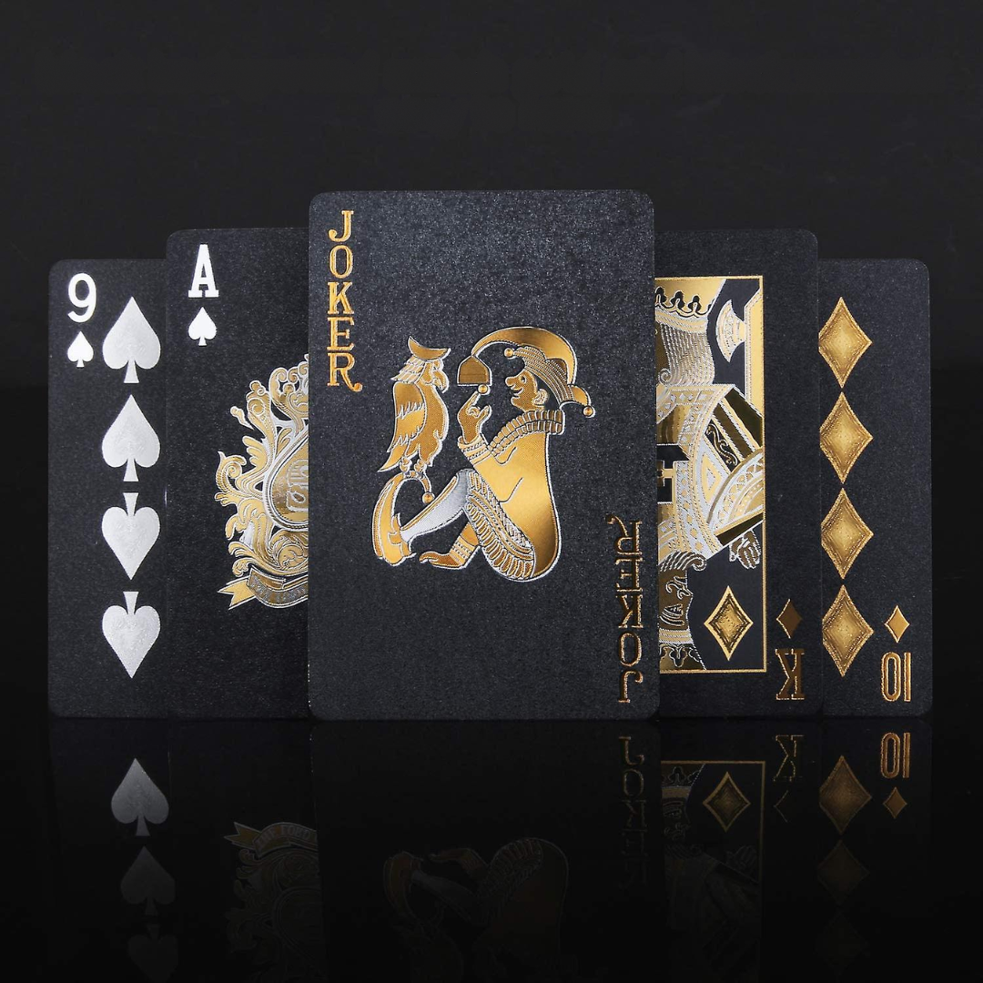 MatteBlackAce™ Shadow Gold Playing Cards