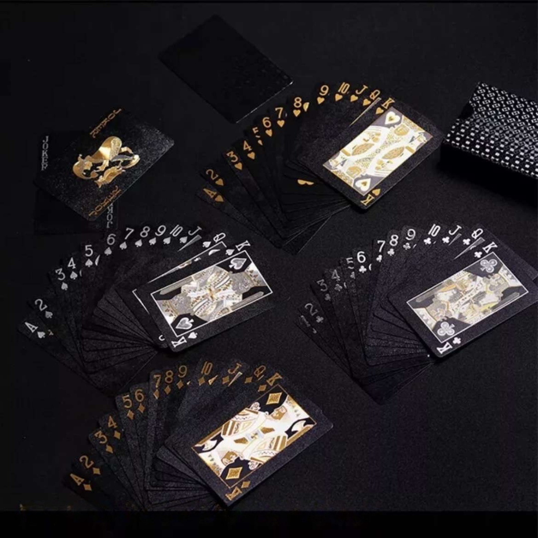 MatteBlackAce™ Shadow Gold Playing Cards