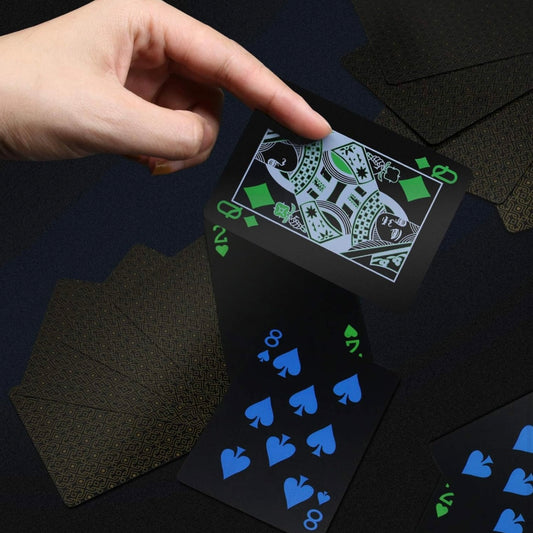 Green & Black Poker Playing Cards