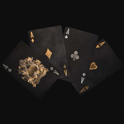 MatteBlackAce™ Shadow Gold Playing Cards