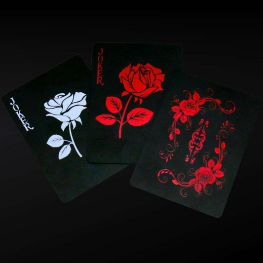 MatteBlackAce™ Blood Petal Playing Cards