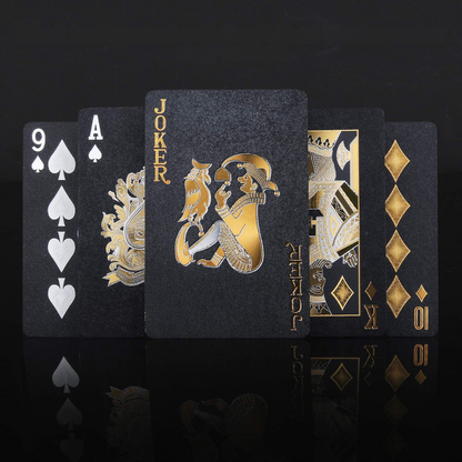 MatteBlackAce™ Shadow Gold Playing Cards