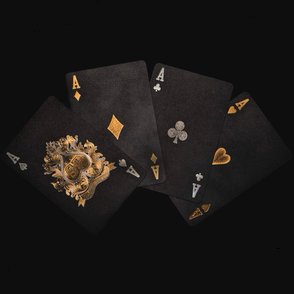 Gold & Black Poker Playing Cards