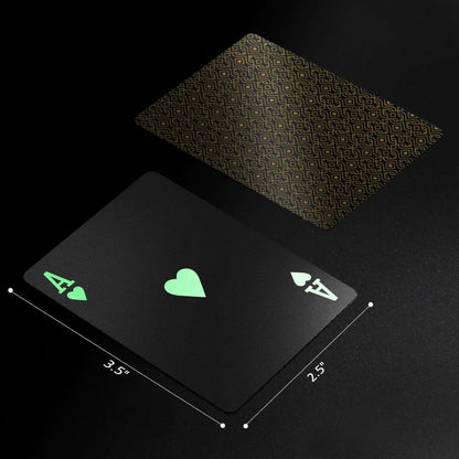 Green & Black Poker Playing Cards