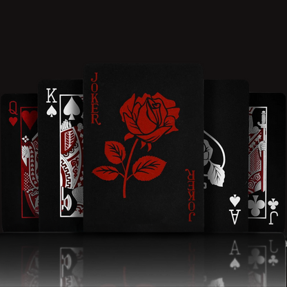MatteBlackAce™ Blood Petal Playing Cards