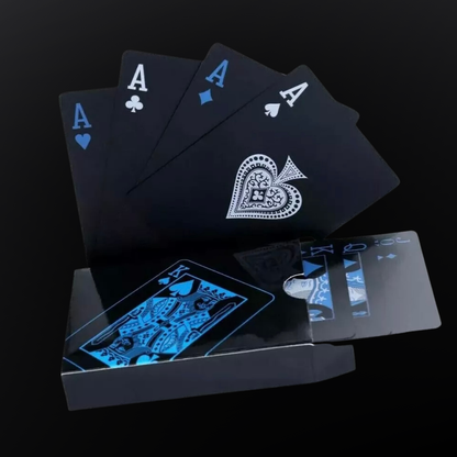 Blue & Black Poker Playing Cards