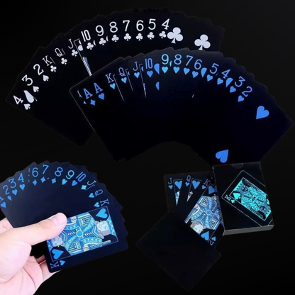 Blue & Black Poker Playing Cards