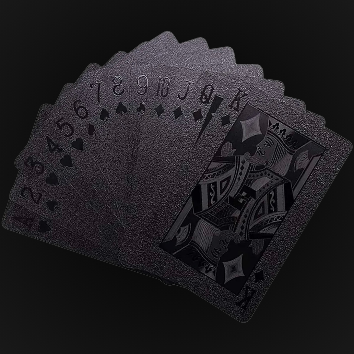 Matte Black Poker Playing Cards