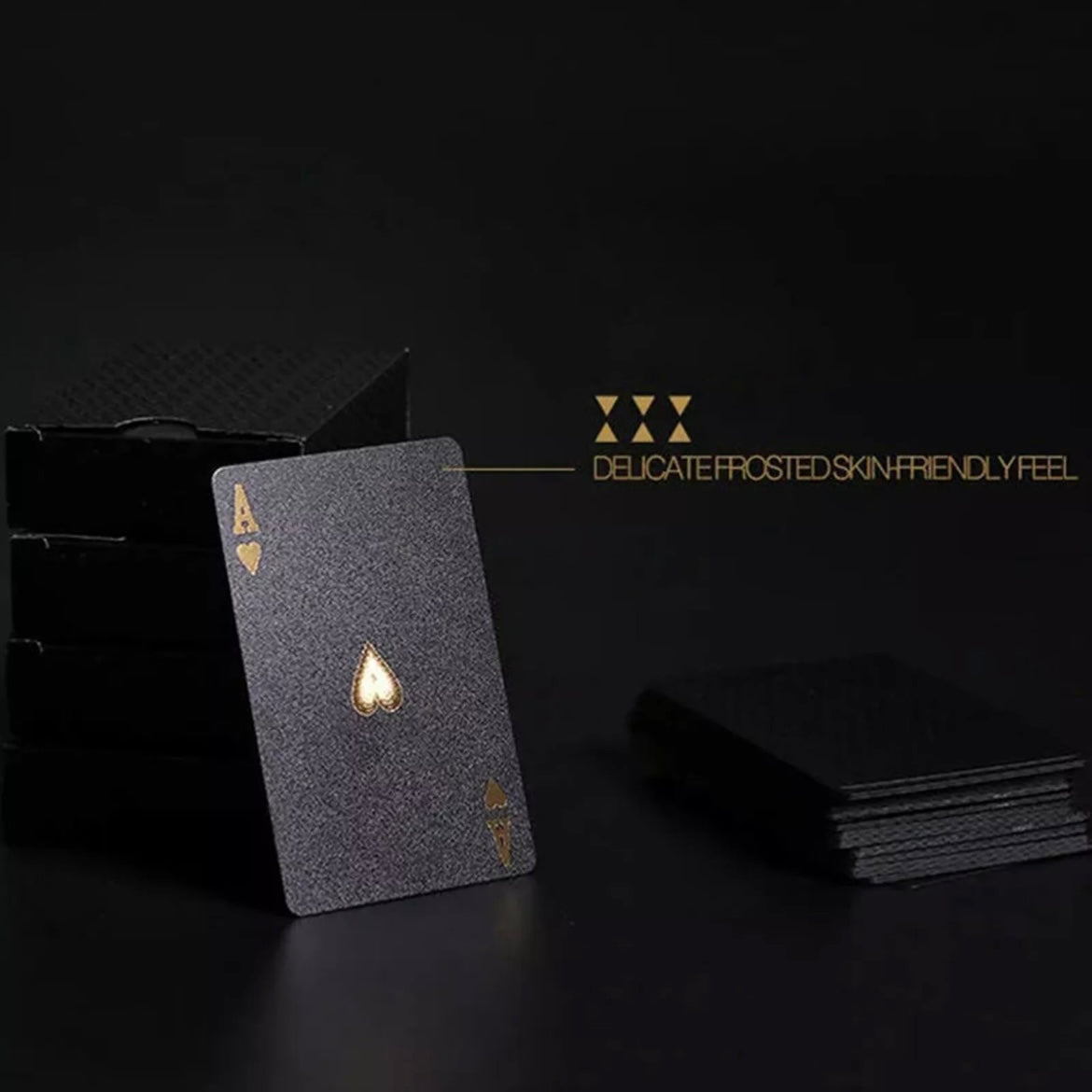 Gold & Black Poker Playing Cards