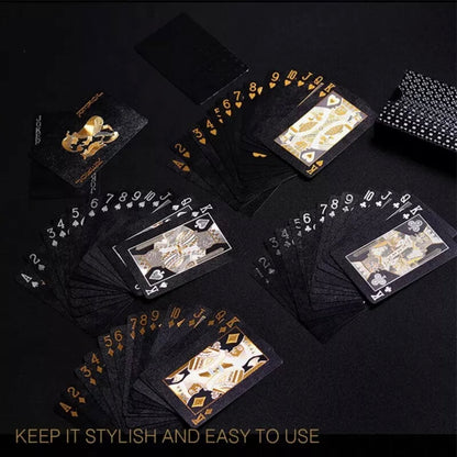 Gold & Black Poker Playing Cards