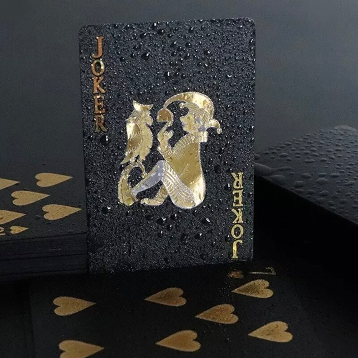 Gold & Black Poker Playing Cards