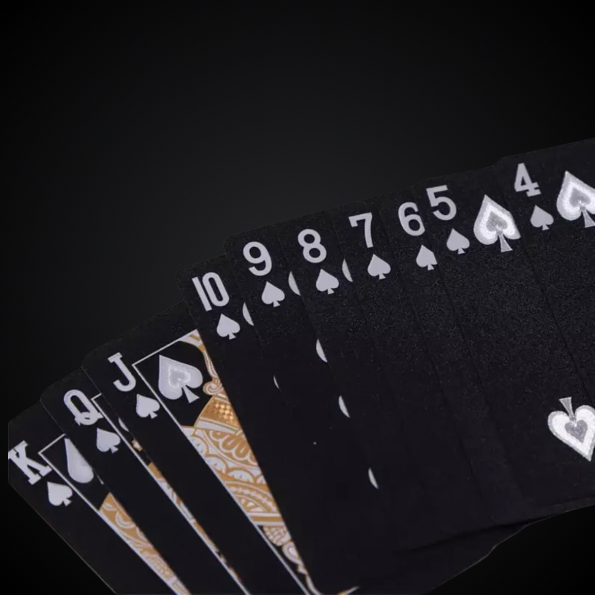 Gold & Black Poker Playing Cards