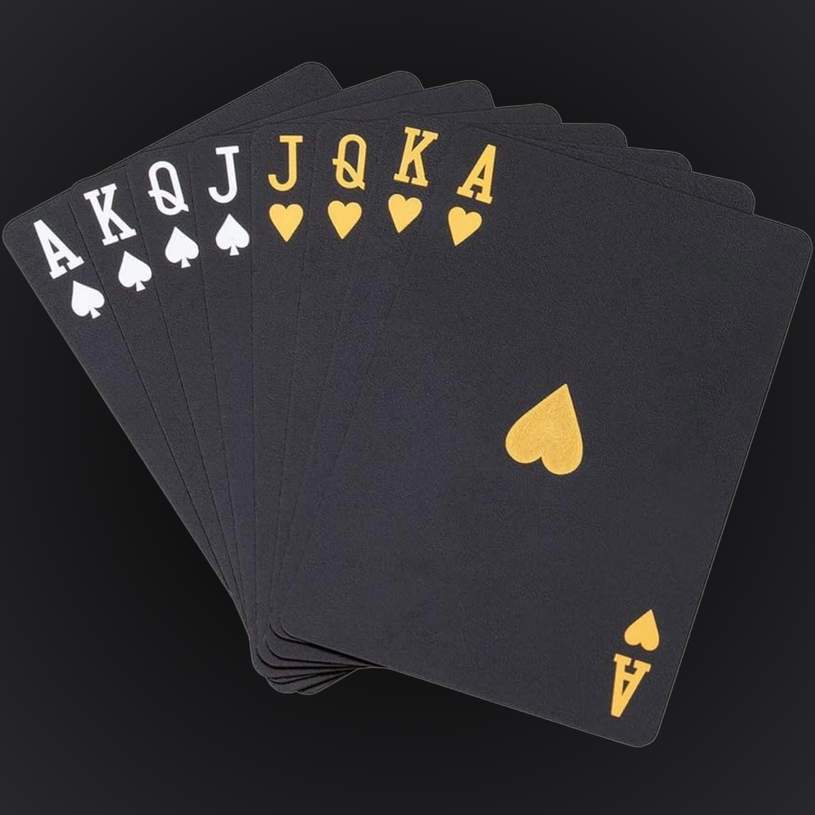 Gold & Black Poker Playing Cards